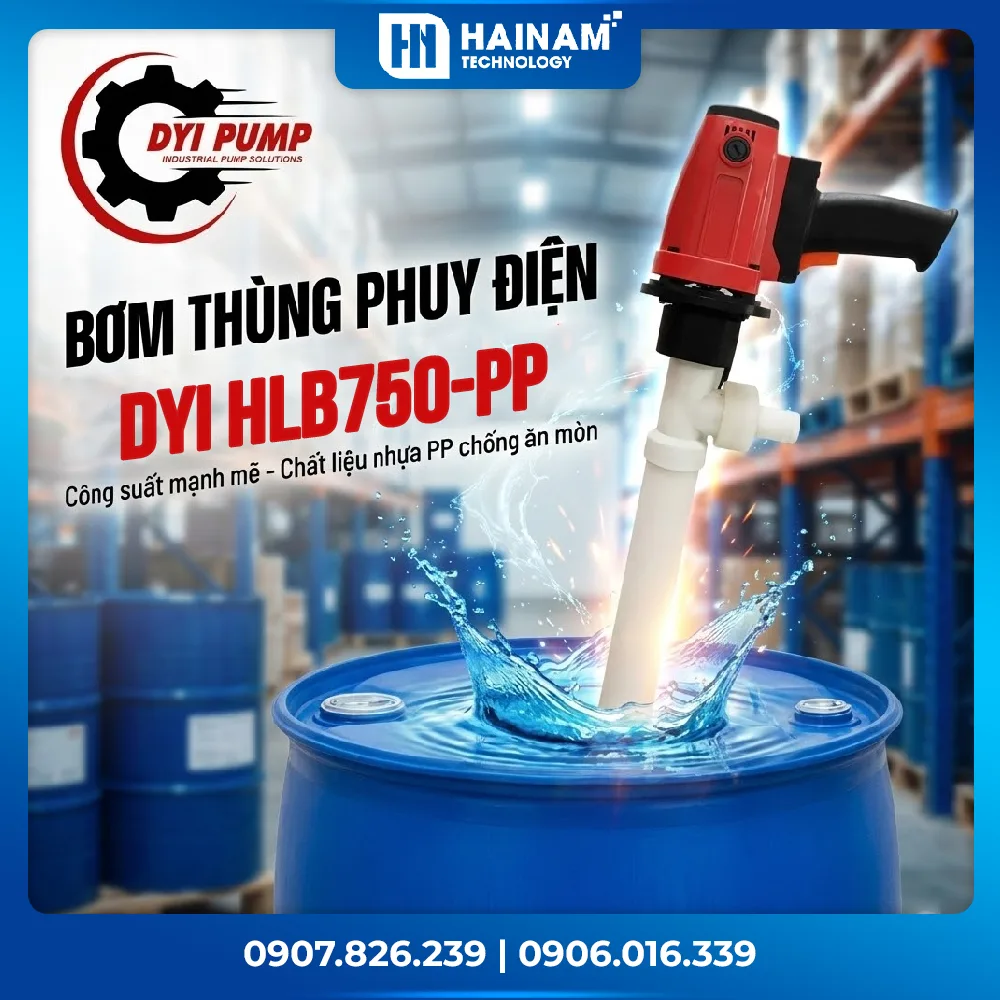 Bơm thùng phuy điện DYI HLB750-PP