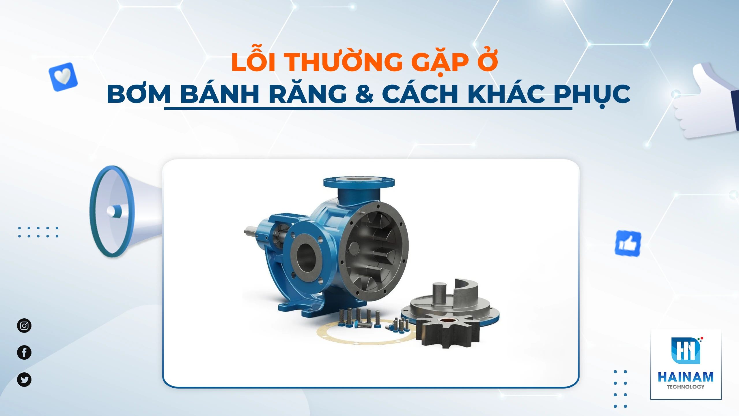 Các lỗi máy bơm bánh răng thường mắc phải và cách khắc phục (phần 1)