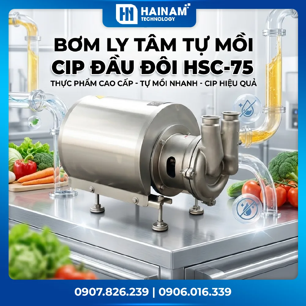 Bơm ly Tâm Tự Mồi CIP Đầu Đôi HSC-75