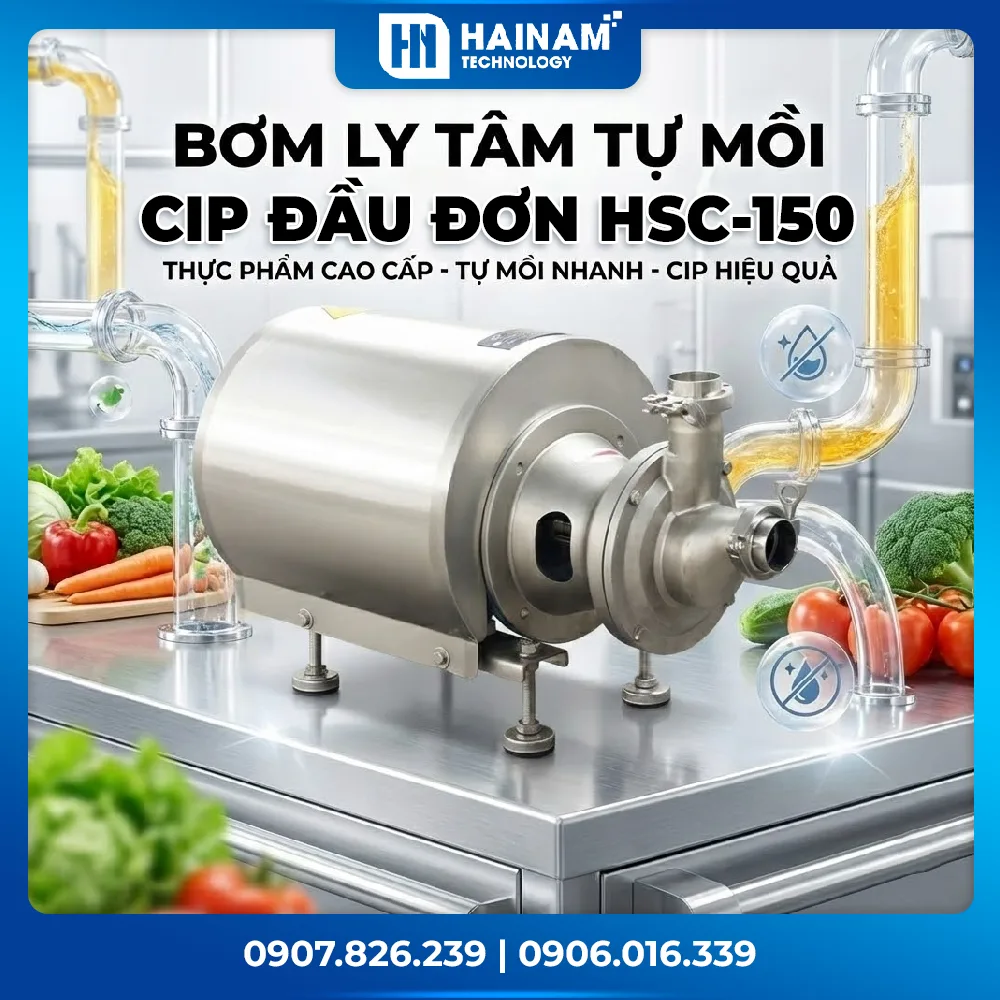 Bơm ly Tâm Tự Mồi CIP Đầu Đơn HSC-150
