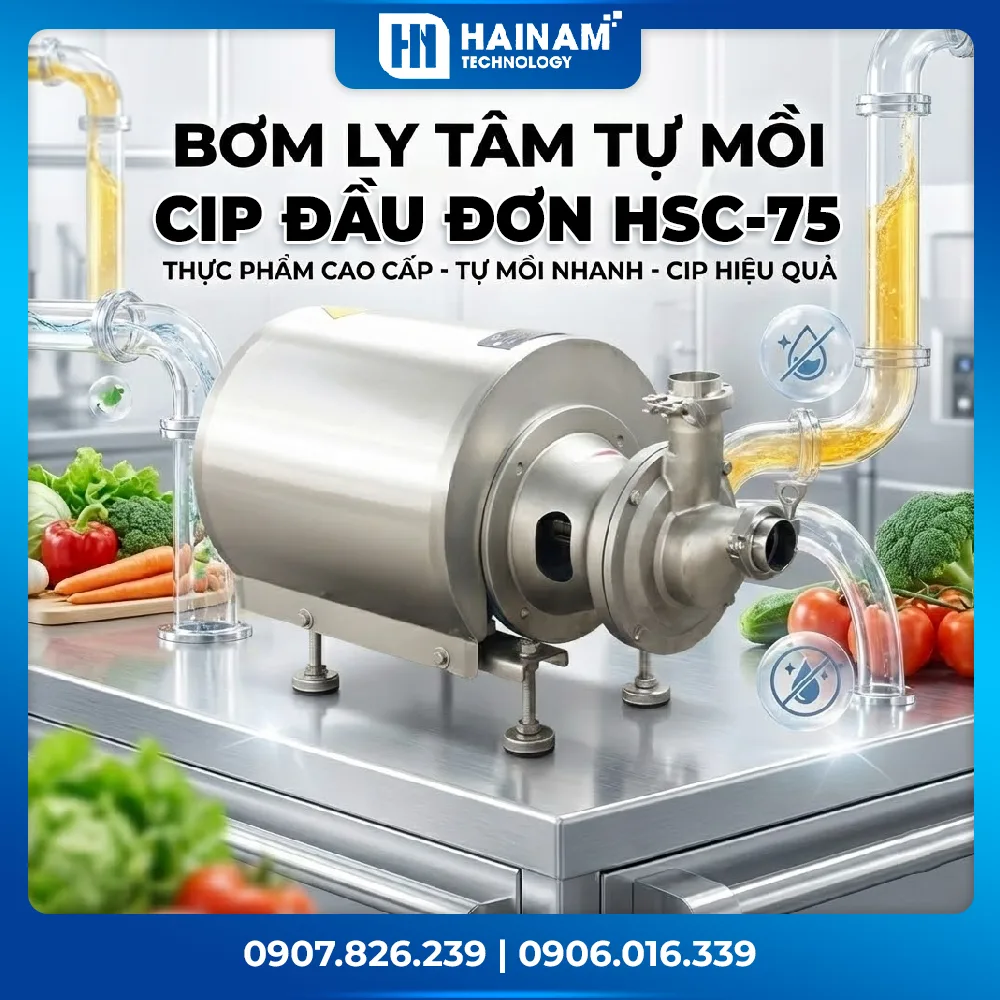 Bơm ly Tâm Tự Mồi CIP Đầu Đơn HSC-75