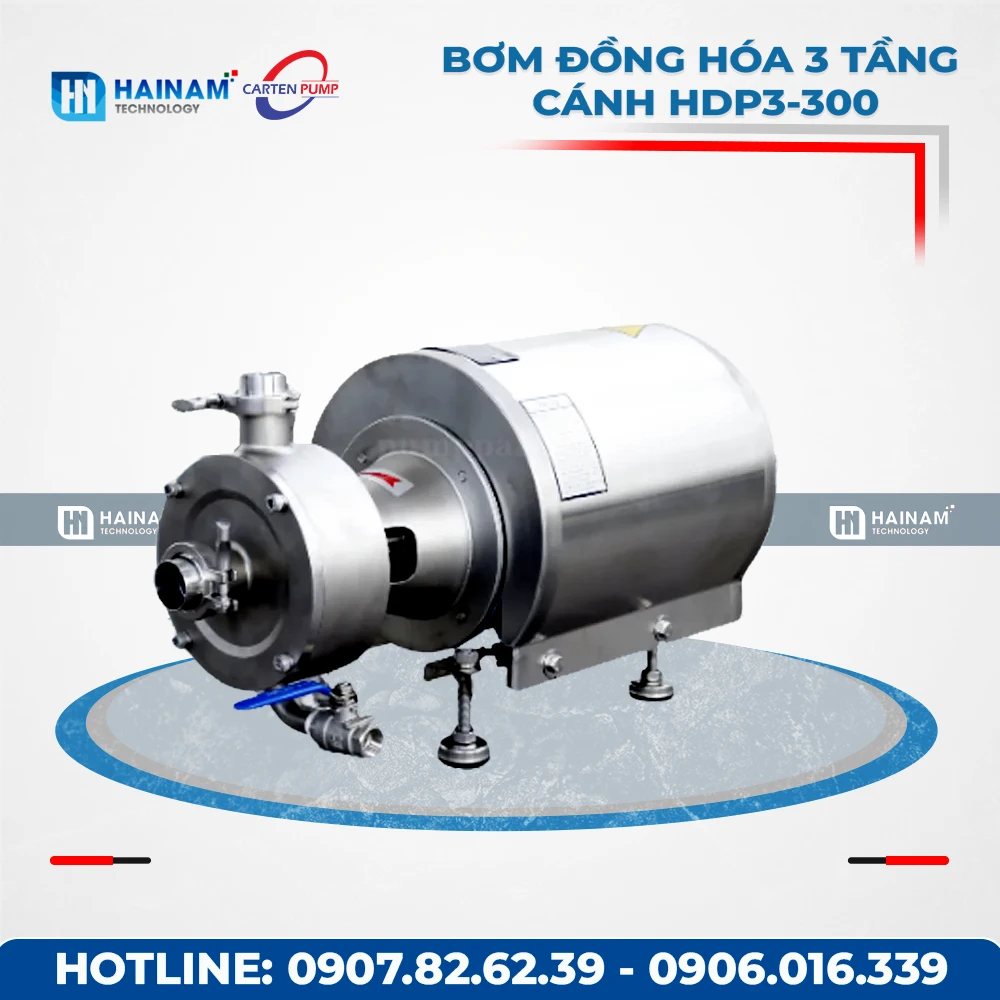 BƠM ĐỒNG HÓA 3 TẦNG CÁNH HDP3-300