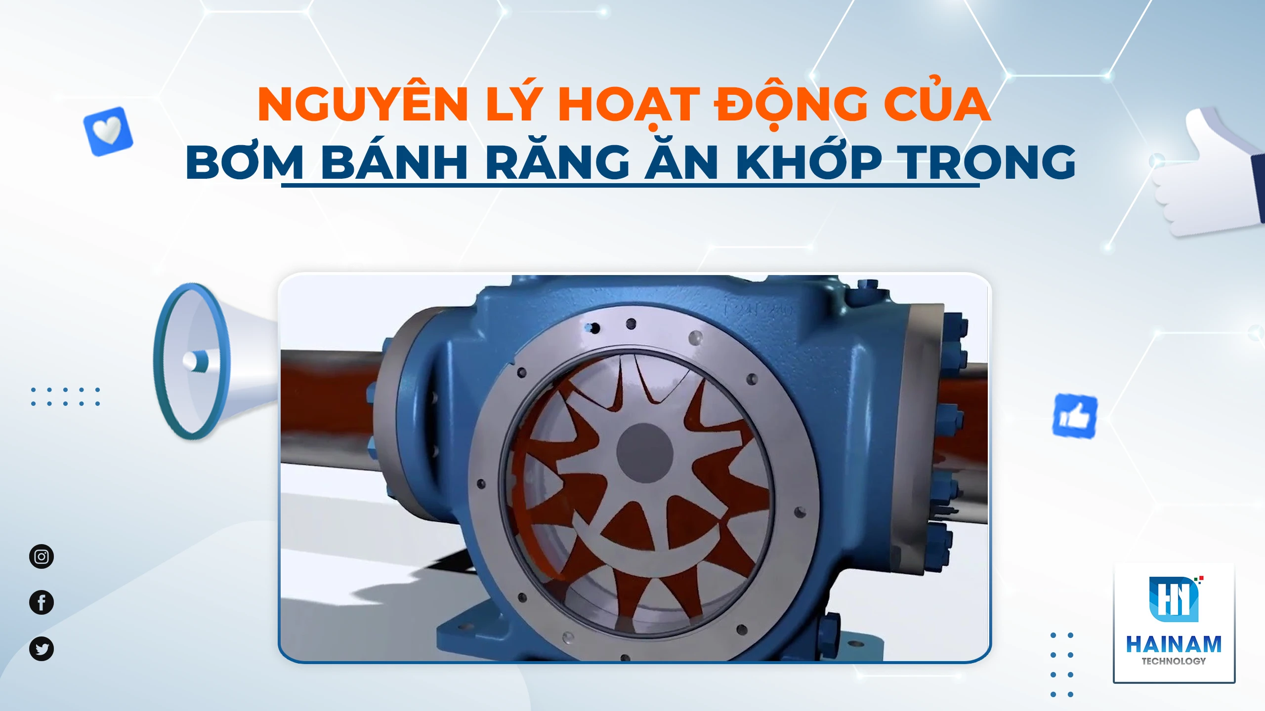 Nguyên lý hoạt động của bơm bánh răng ăn khớp trong