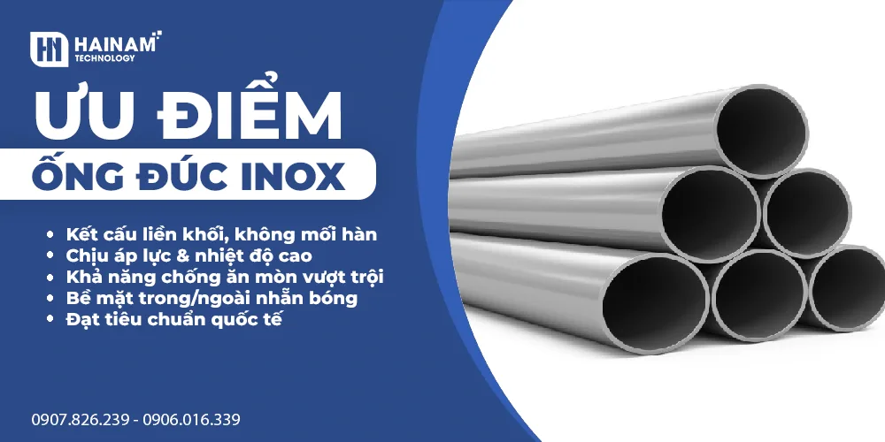 ưu điểm nổi bật ống đúc inox vi sinh