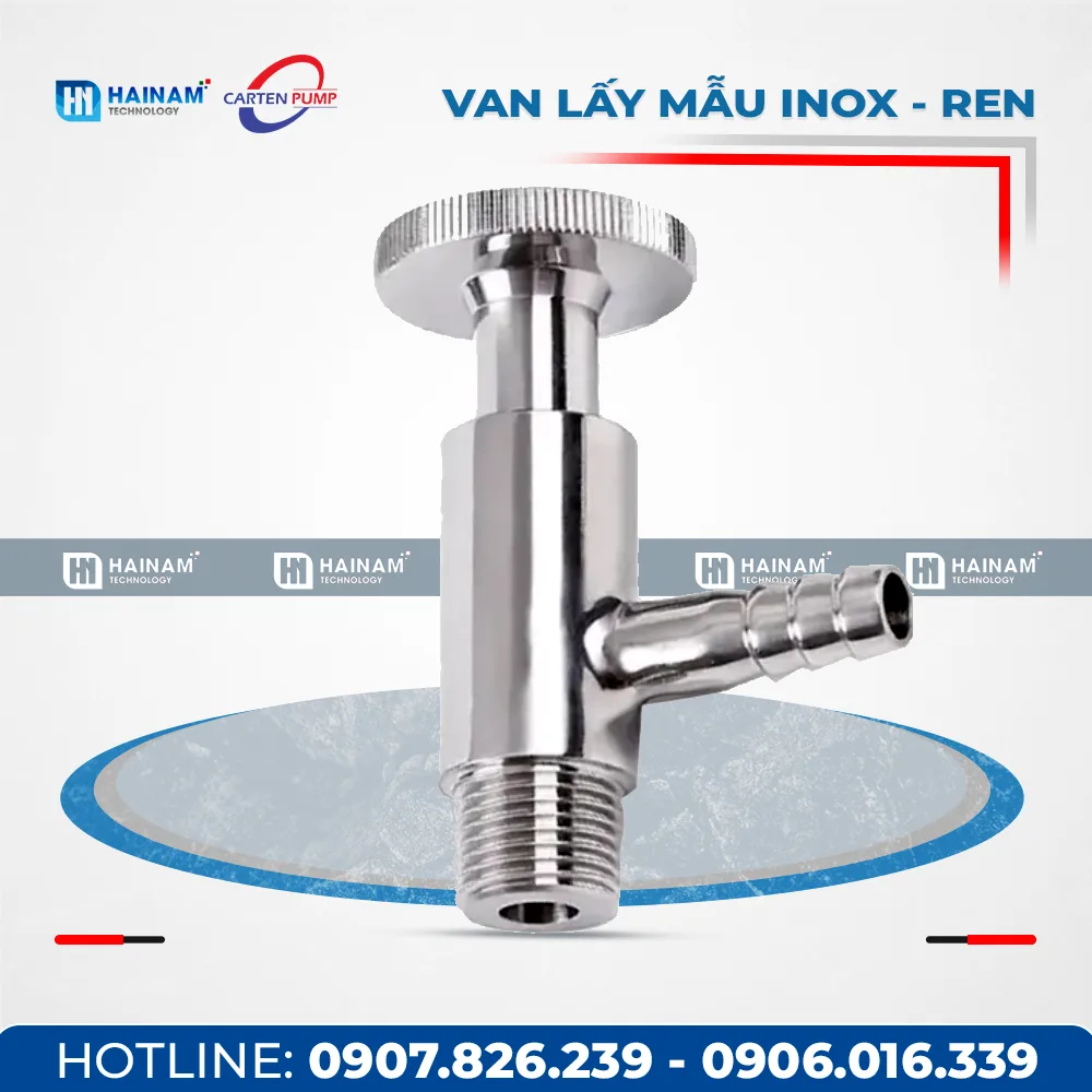 Van lấy mẫu Inox vi sinh kết nối ren