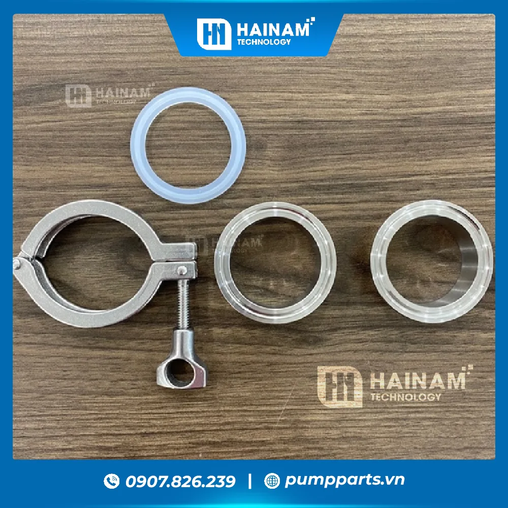 thành phần cùm clamp inox vi sinh