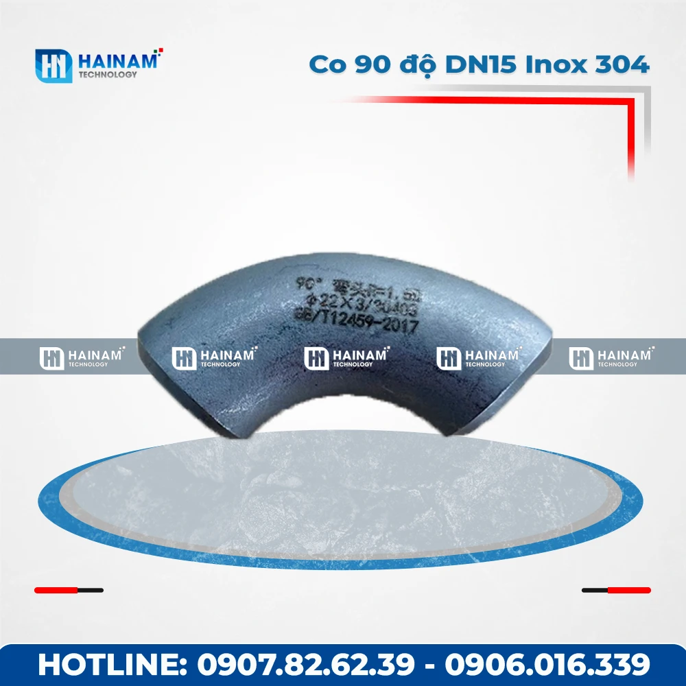 Co 90 độ DN15 Inox 304 kết nối 2 đầu hàn
