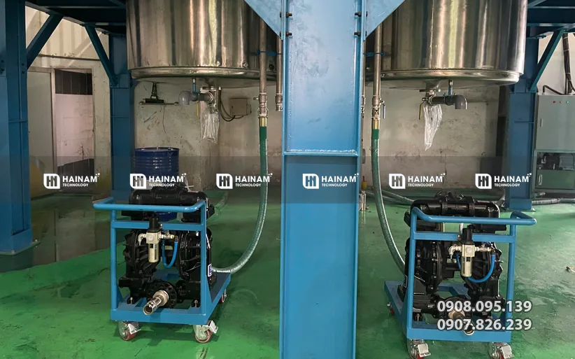 Ứng dụng bơm màng VA50 metallic