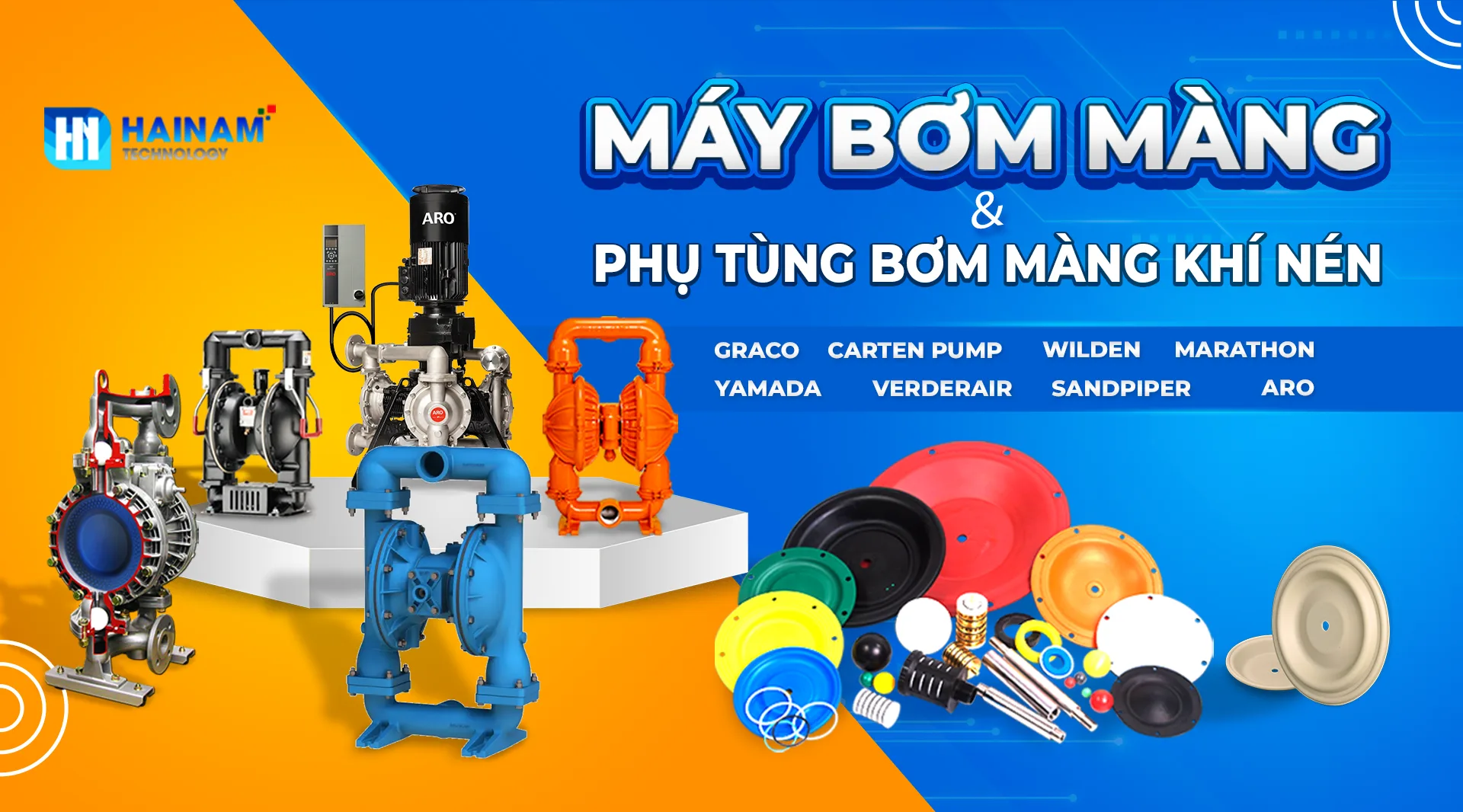 Banner máy bơm màng