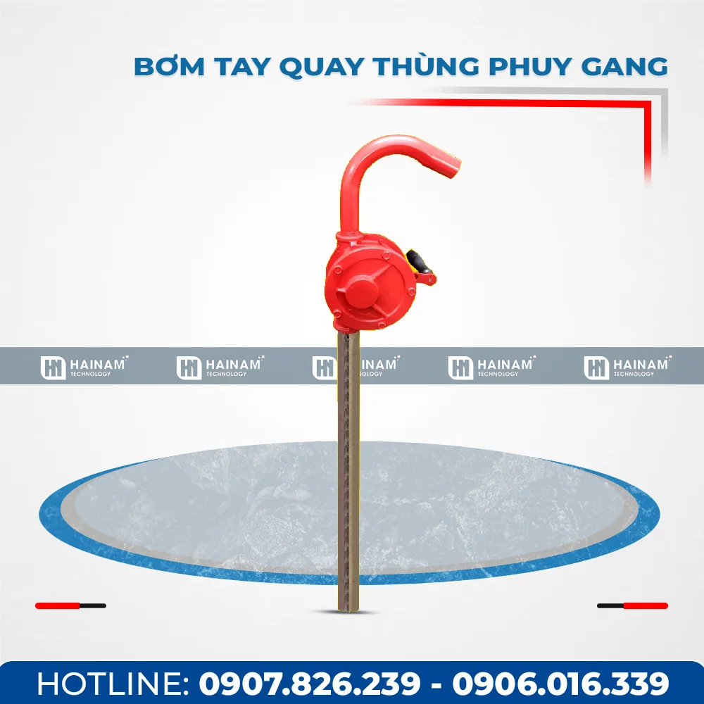 Bơm quay tay thùng phuy gang