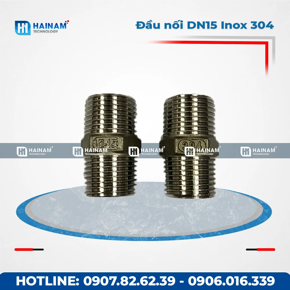 đầu nối lục giác DN15 Inox 304