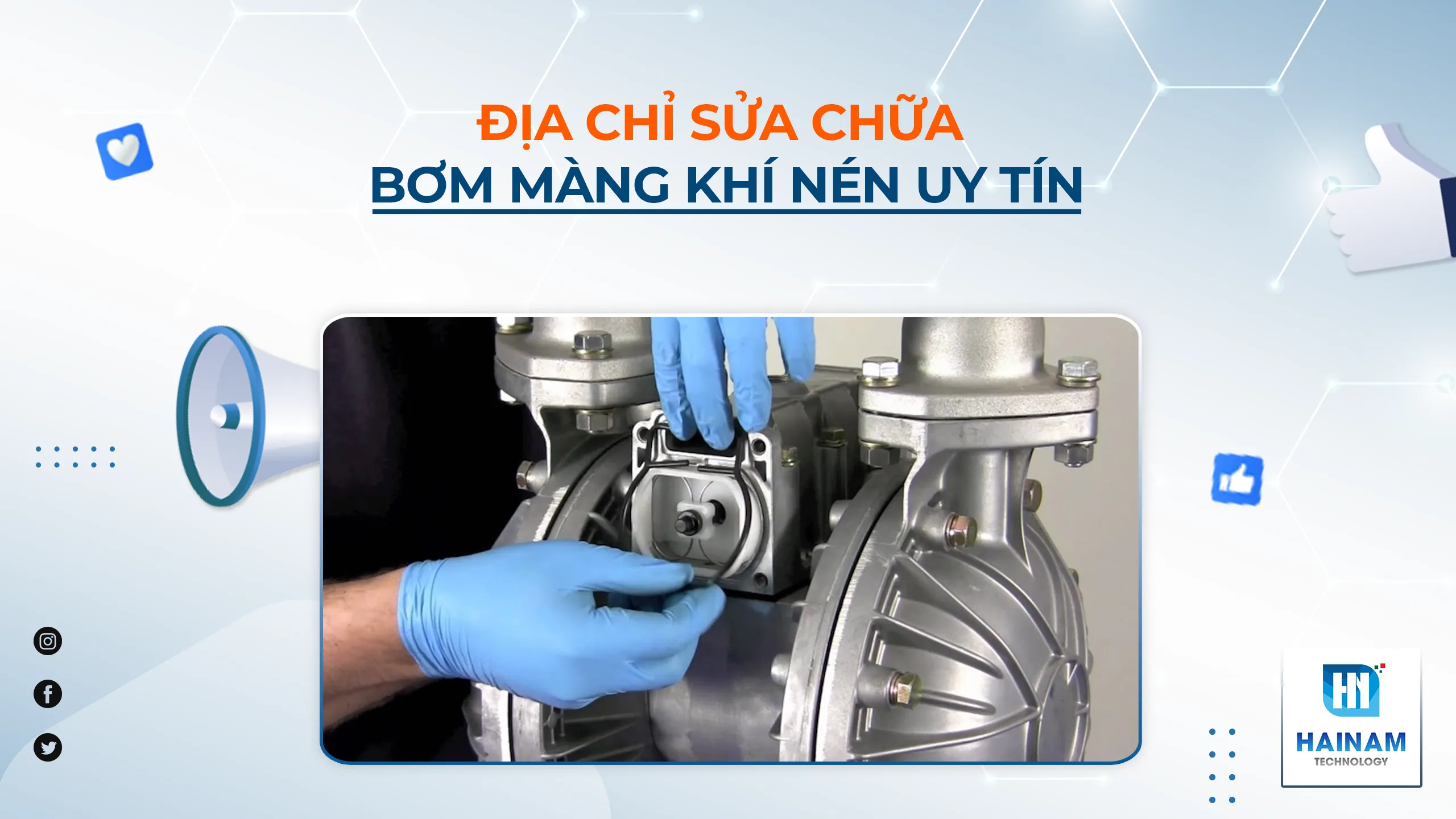 Hải Nam Pumps - Địa chỉ sửa chữa bơm màng khí nén uy tín