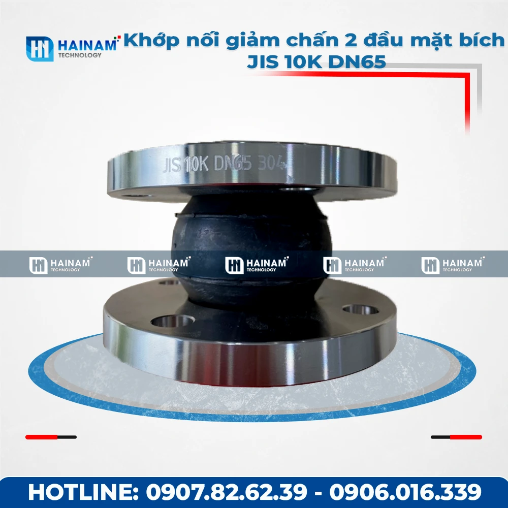 Khớp nối giảm chấn 2 đầu mặt bích JIS 10K DN65