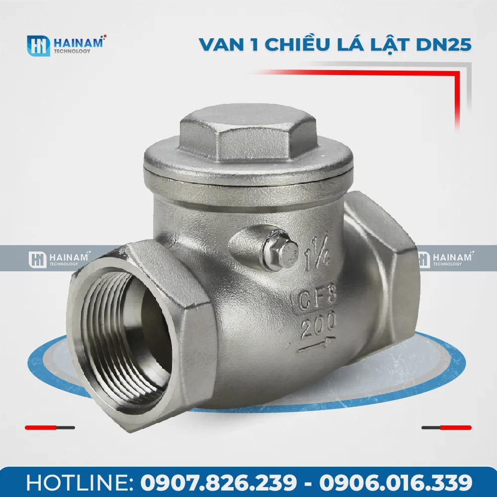 Van 1 Chiều Lá Lật DN25 Inox 304