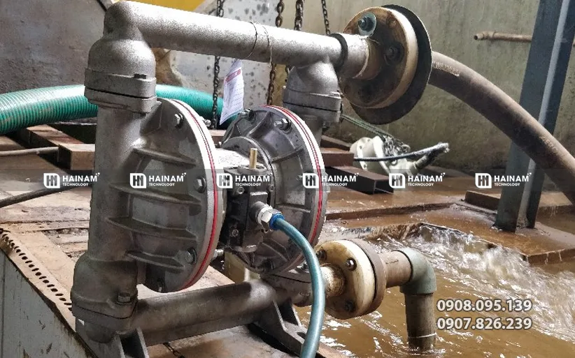 Ứng dụng bơm màng khí nén trong ngành xử lý nước thải