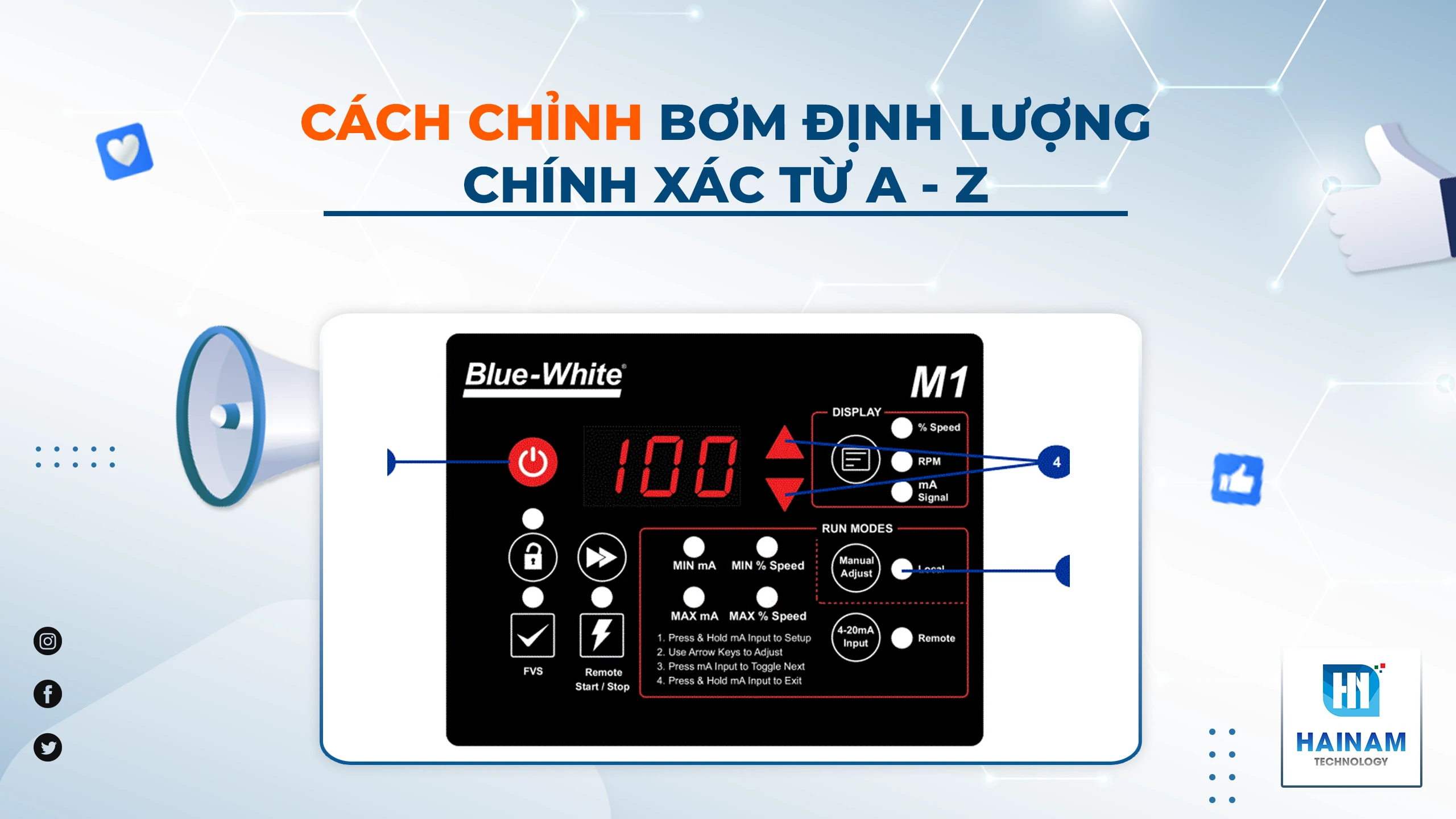 Cách chỉnh bơm định lượng chính xác từ A đến Z