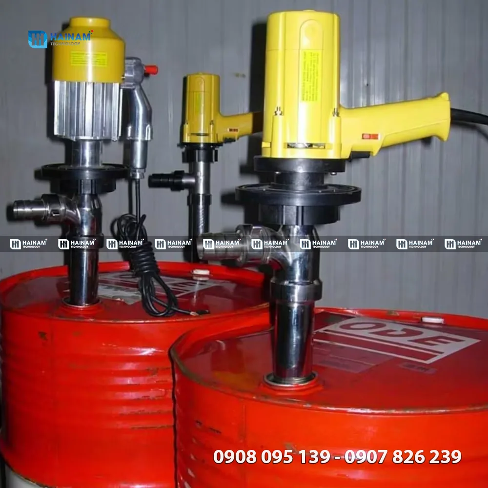 bơm thùng phuy chạy điện cho độ nhớt cao