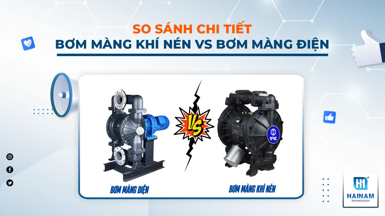 Bơm màng khí nén và bơm màng điện. Nên chọn loại nào?