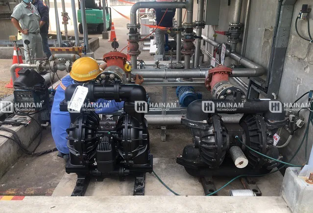 Tiến hành chạy thử bơm màng sau lắp đặt