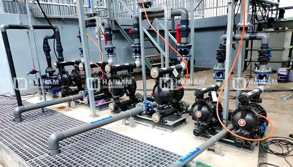 Xác định vị trí lắp đặt bơm màng khí nén