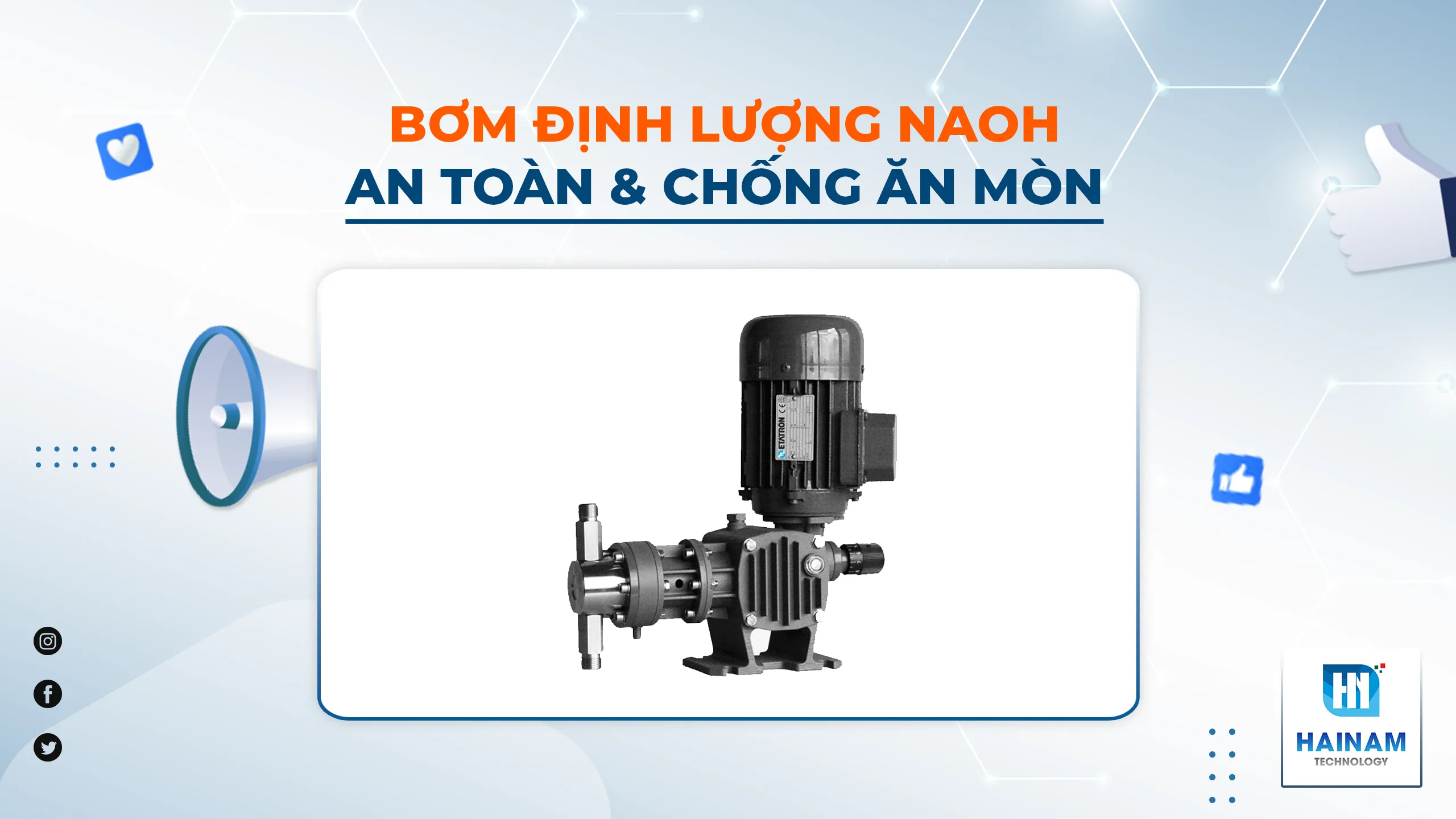 Bơm định lượng NaOH chất lượng, an toàn và chống ăn mòn tốt