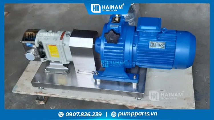 bơm lobe thực phẩm cũ