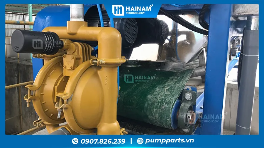 bơm màng cho máy ép bùn khung bản