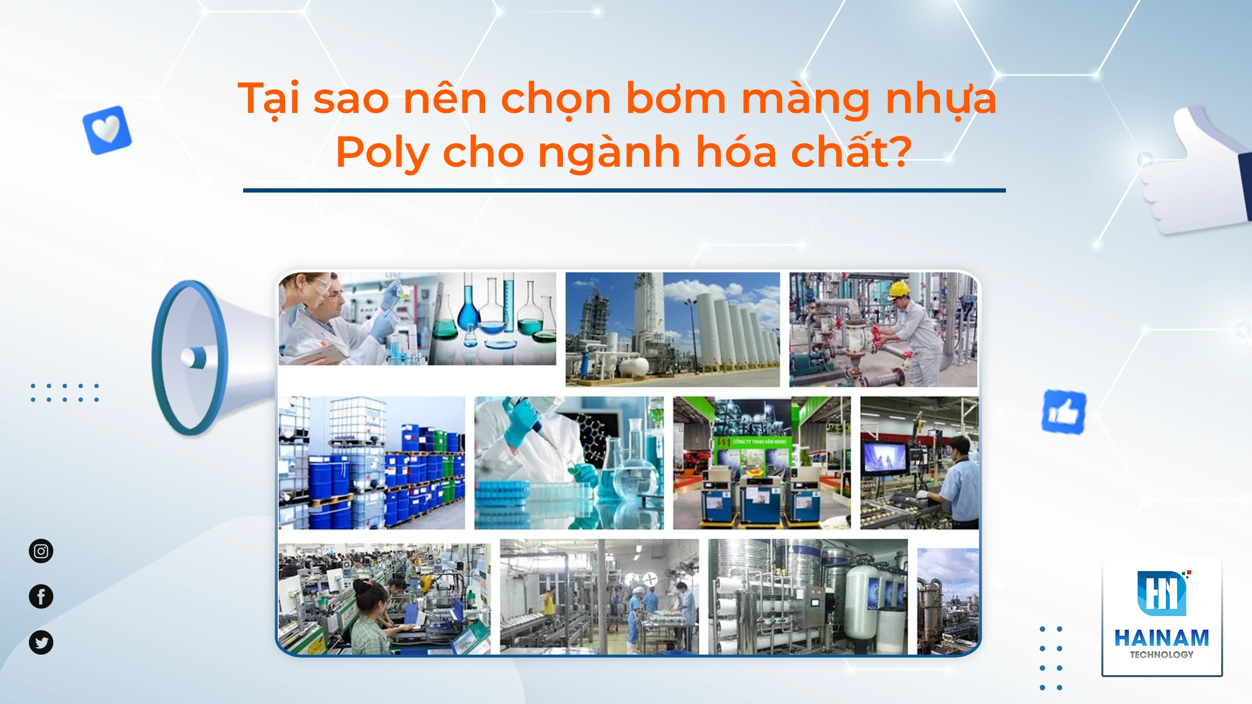 Tại sao nên chọn bơm màng nhựa Poly cho ngành hóa chất?