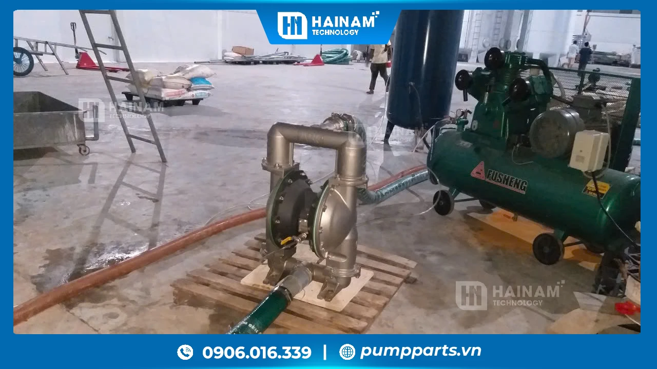 bơm màng khí nén bơm dầu thải