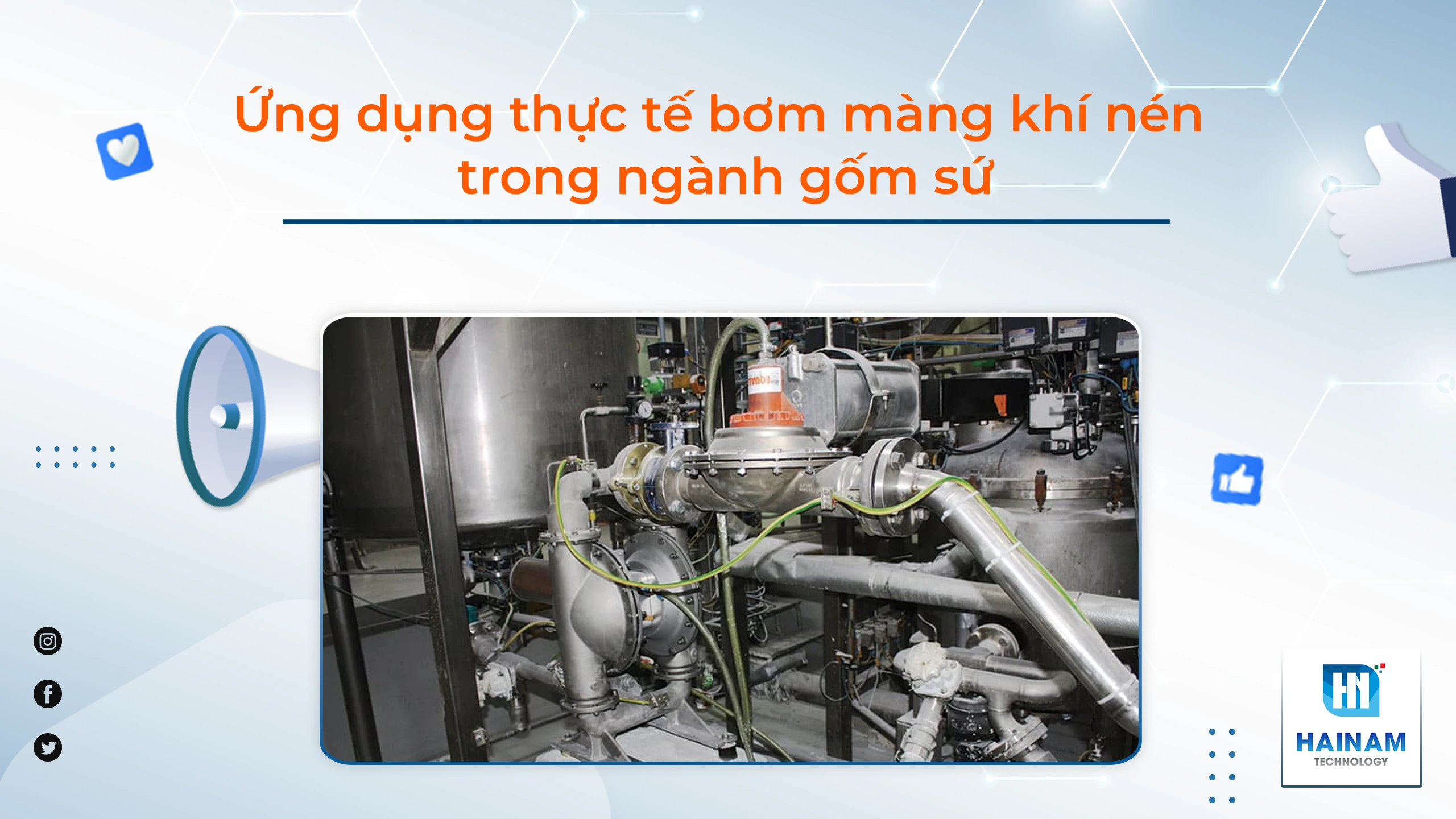 Ứng dụng thực tế bơm màng khí nén trong ngành gốm sứ