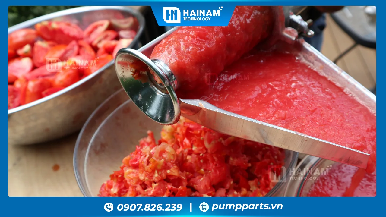 máy bơm thực phẩm sốt cà chua