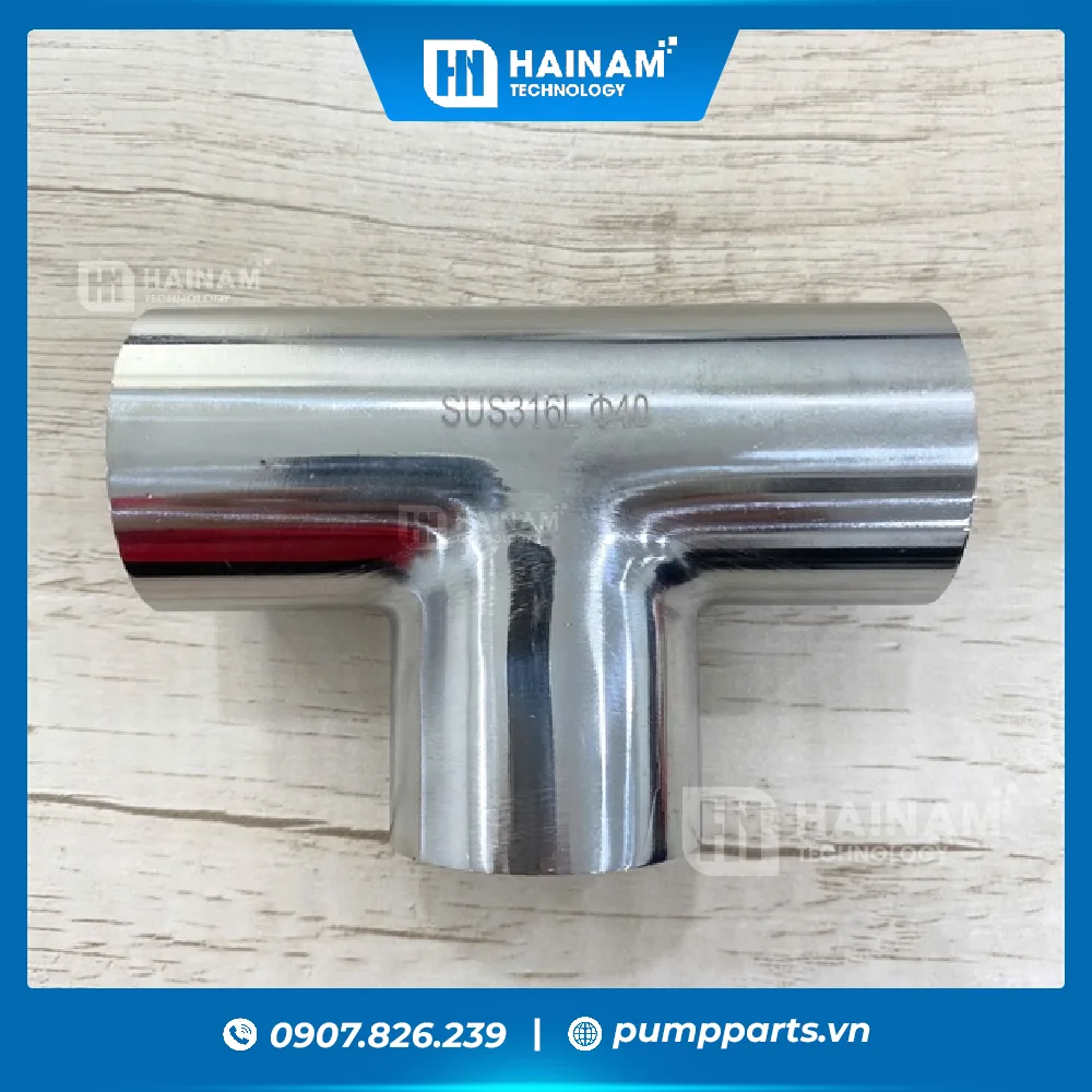 nối tê đều inox 316l