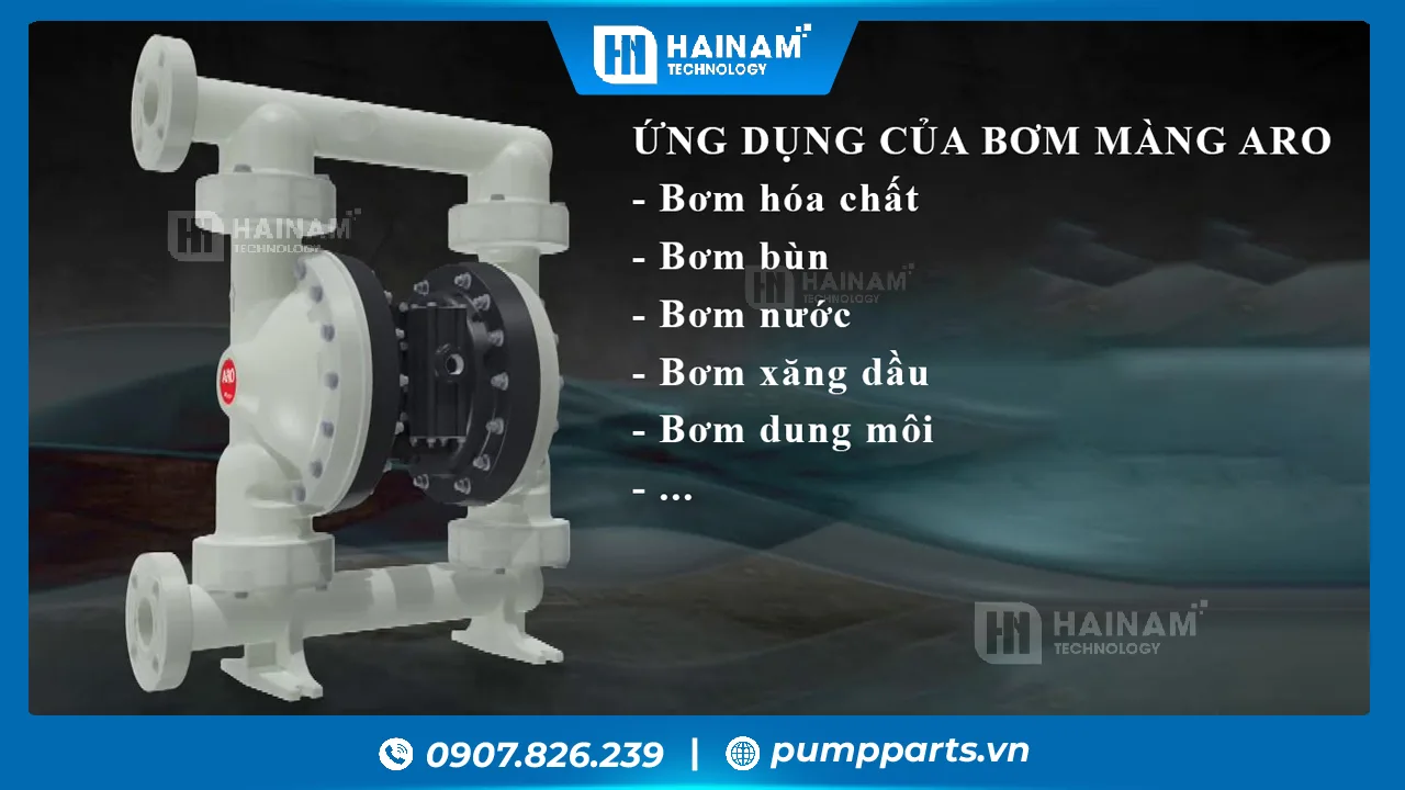 ứng dụng của bơm màng aro trong sản xuất