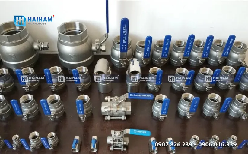 van bi inox 2 thân đầy đủ kích thước