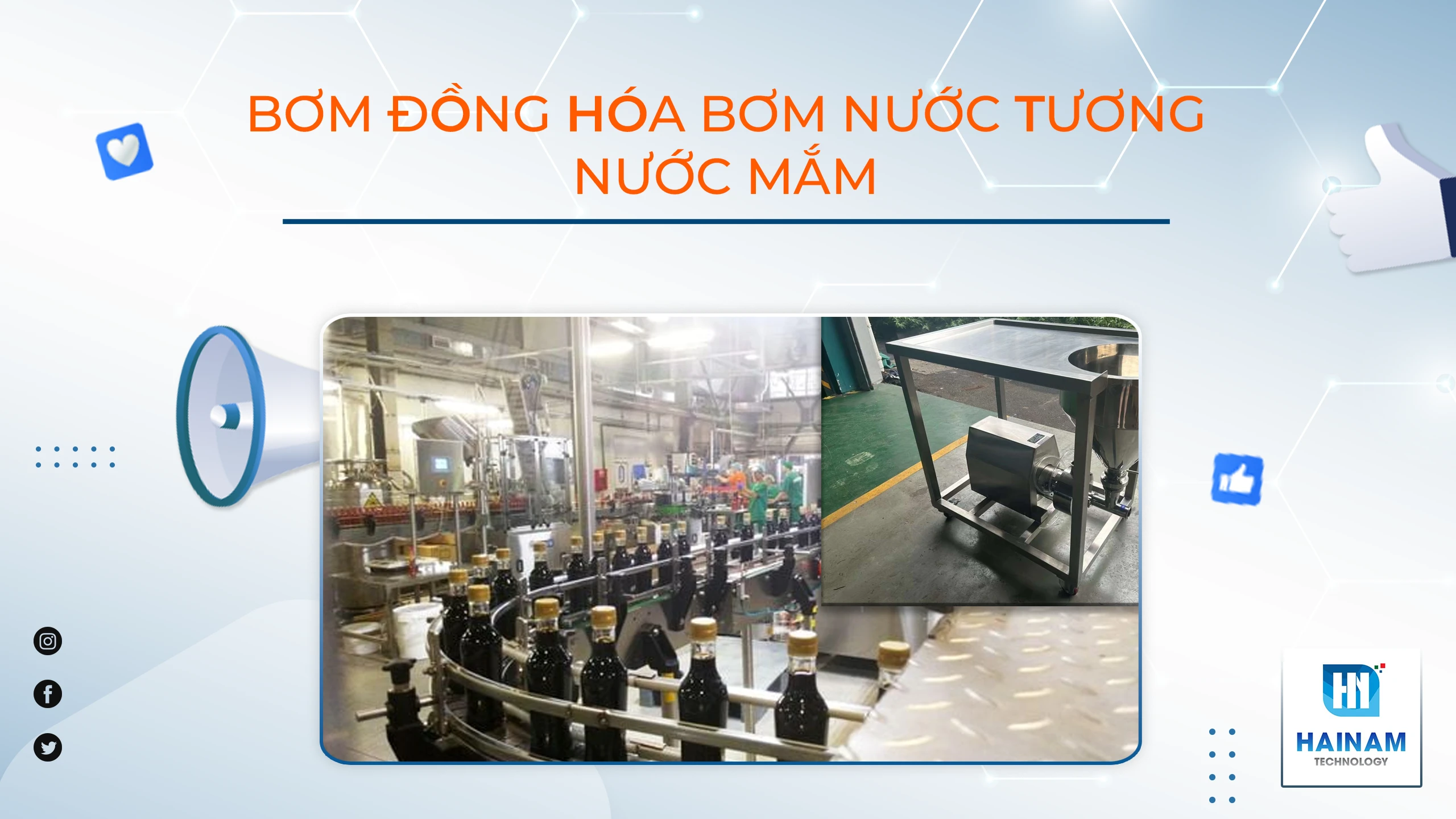 Bơm đồng hóa nước tương, nước mắm – Giải pháp tối ưu cho ngành chế biến thực phẩm