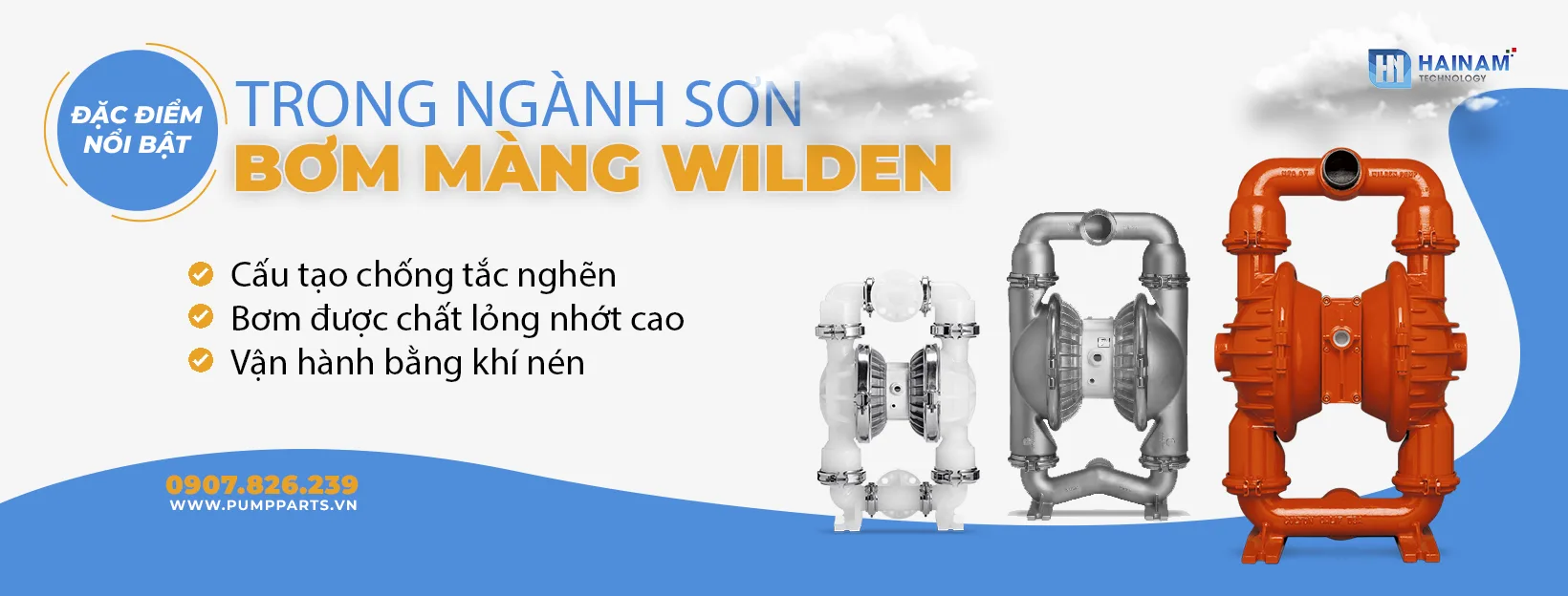 bơm màng wilden trong ngành sơn