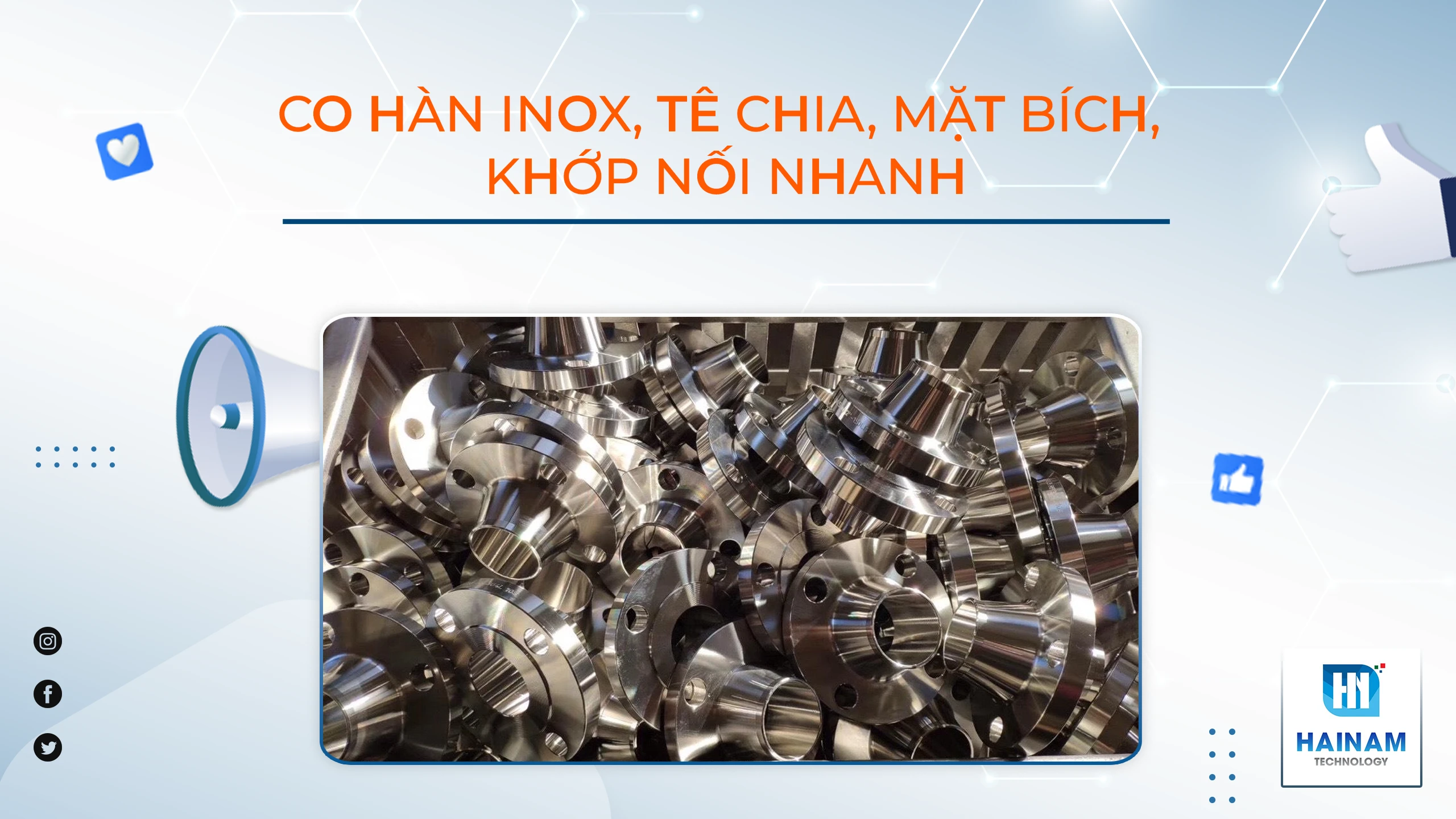 Co hàn inox, Tê chia, Mặt bích, Khớp nối nhanh – Giải pháp cho đường ống công nghiệp