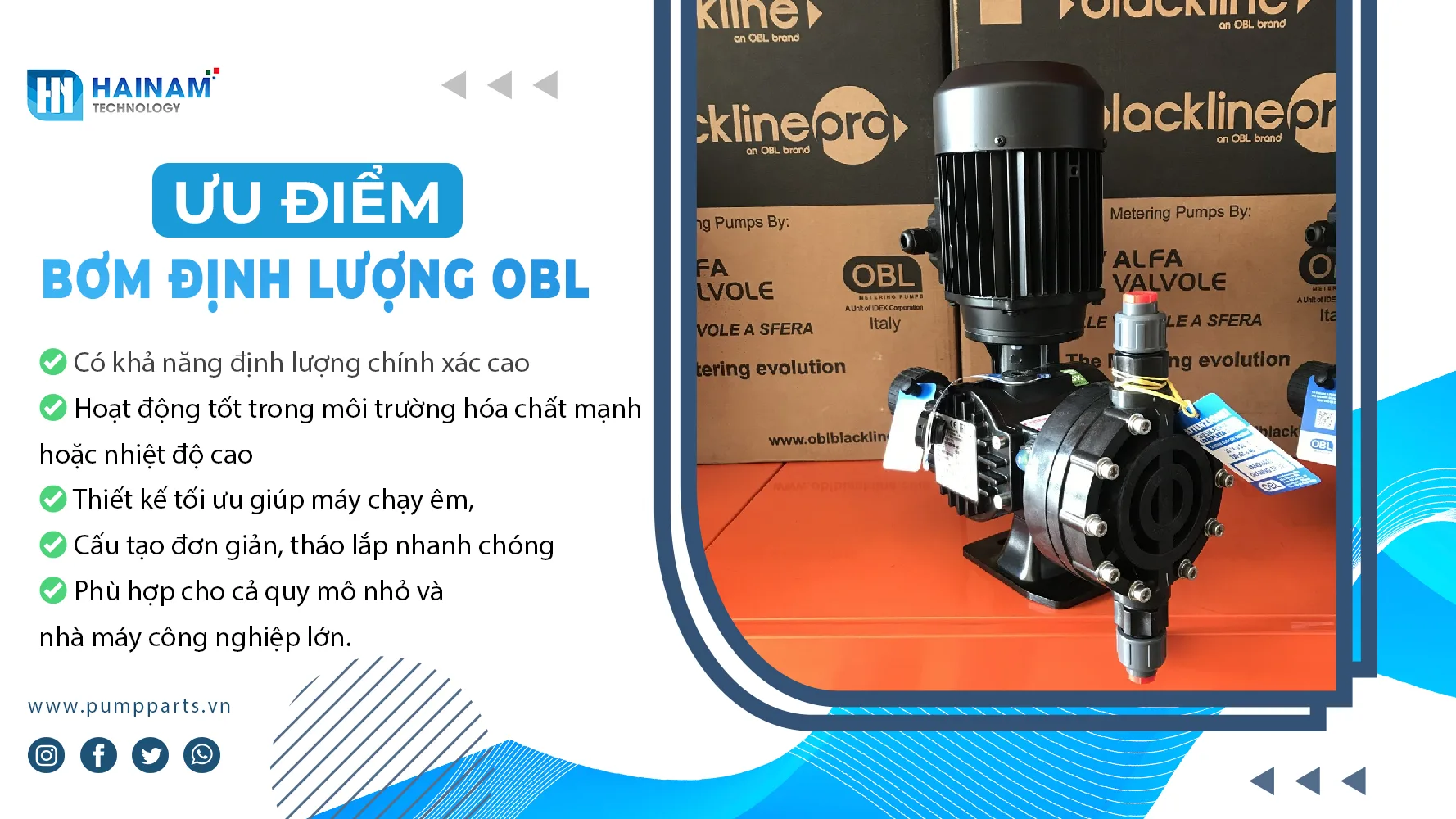 ưu điểm bơm định lượng obl