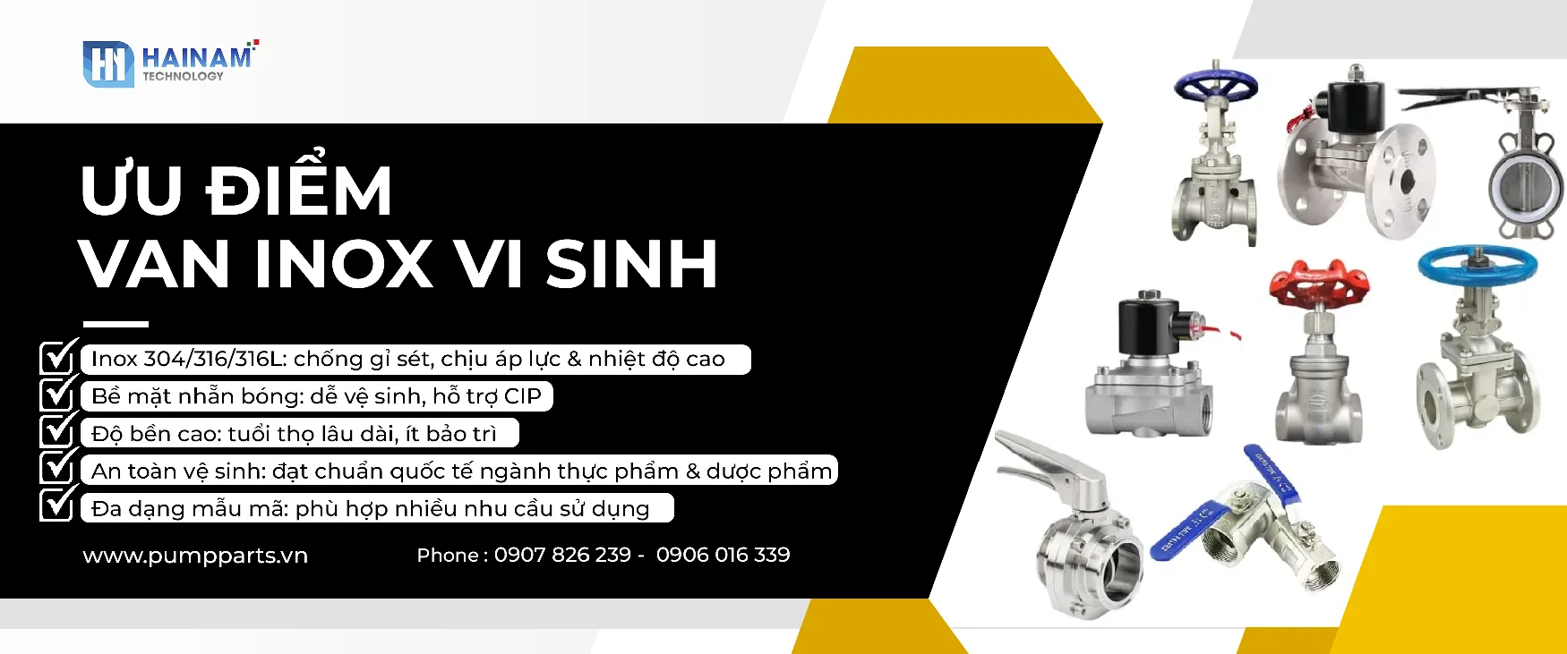 ưu điểm nổi bật van inox vi sinh
