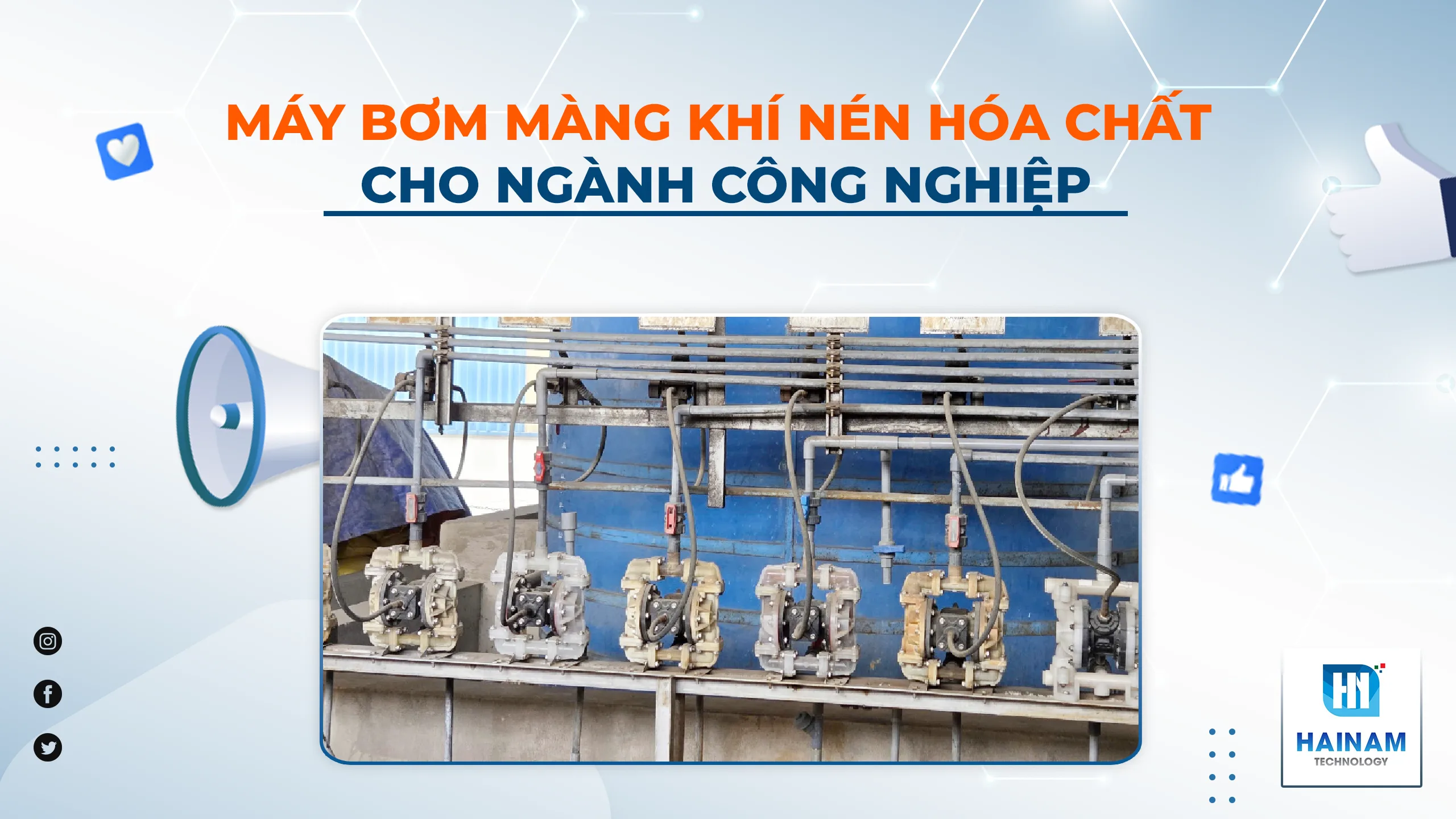 Bán máy bơm màng khí nén hóa chất cho ngành công nghiệp