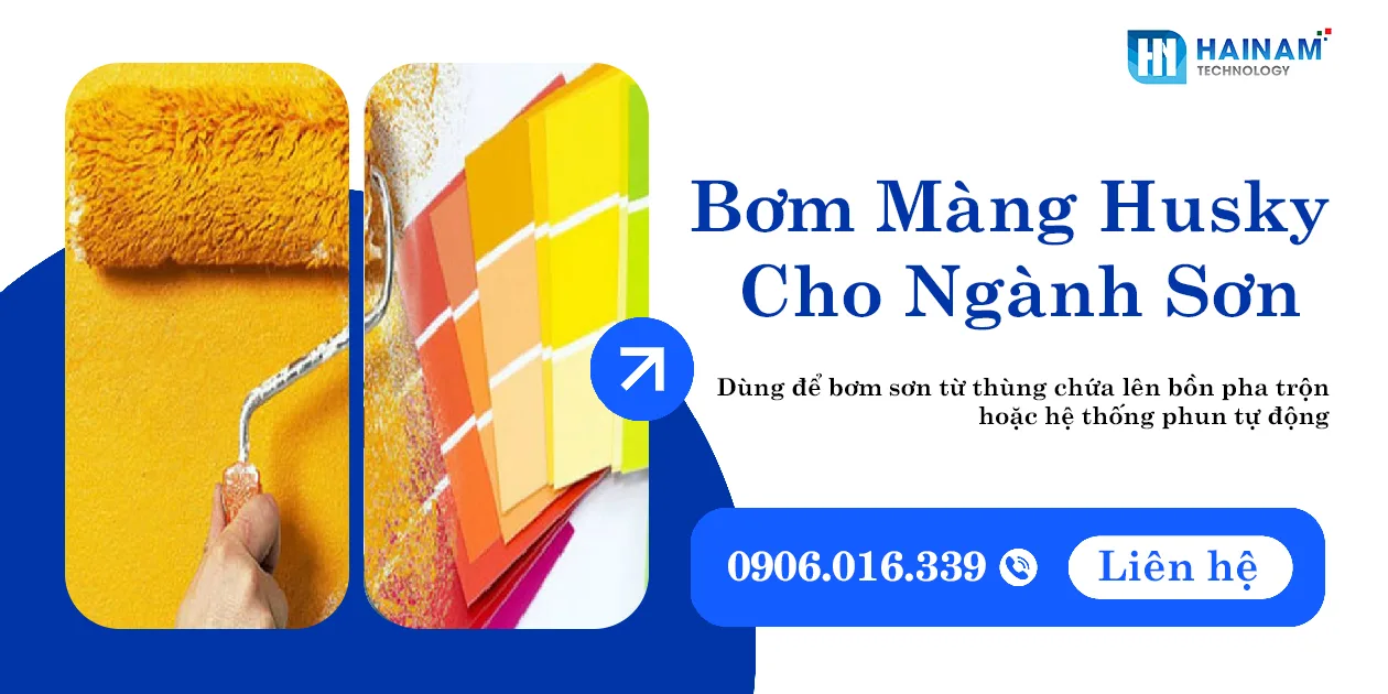 bơm màng husky cho ngành sơn