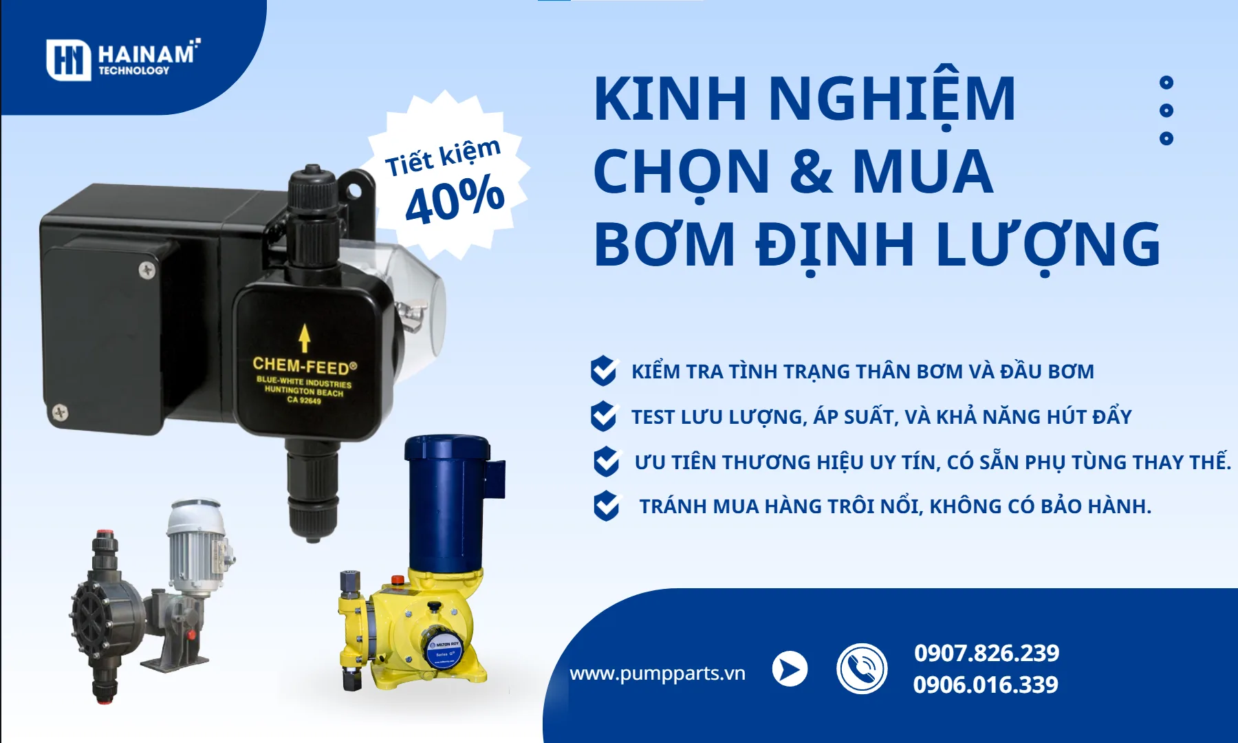 kinh nghiệm mua bơm định lượng