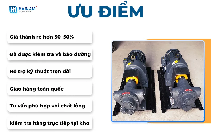 ưu điểm của máy bơm bánh răng cũ