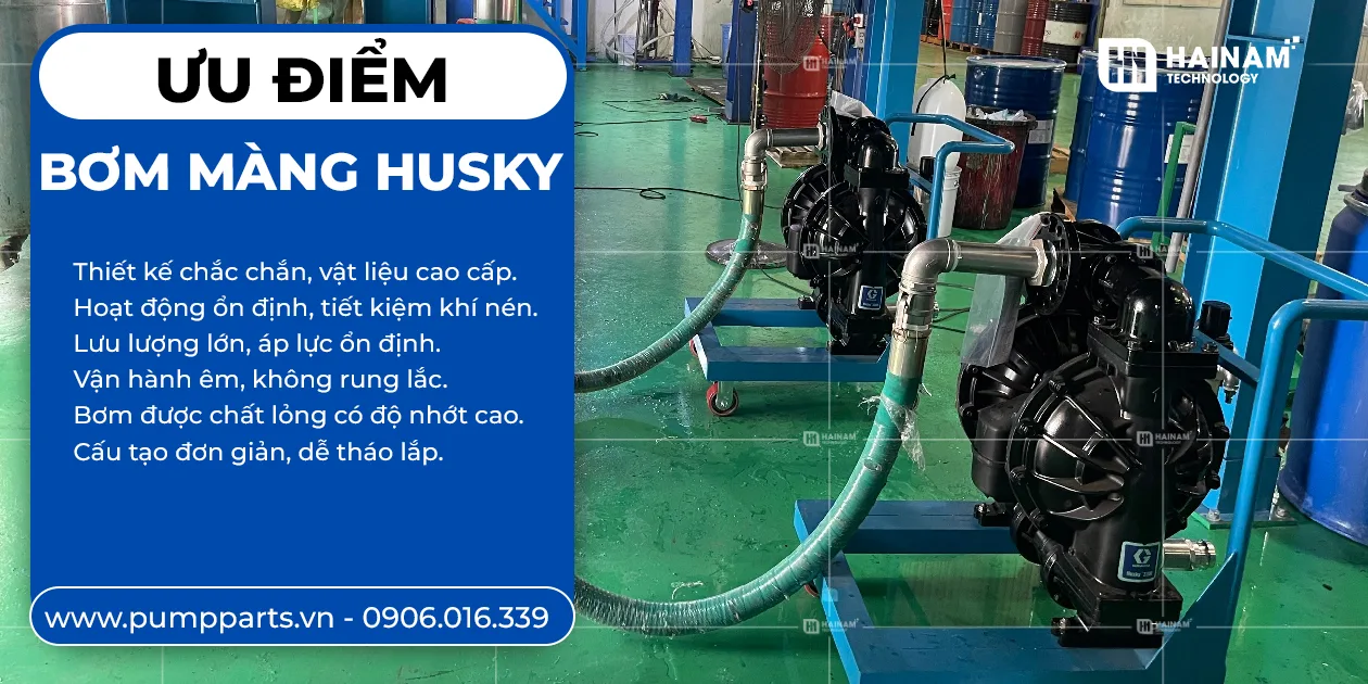 ưu điểm của máy bơm màng husky
