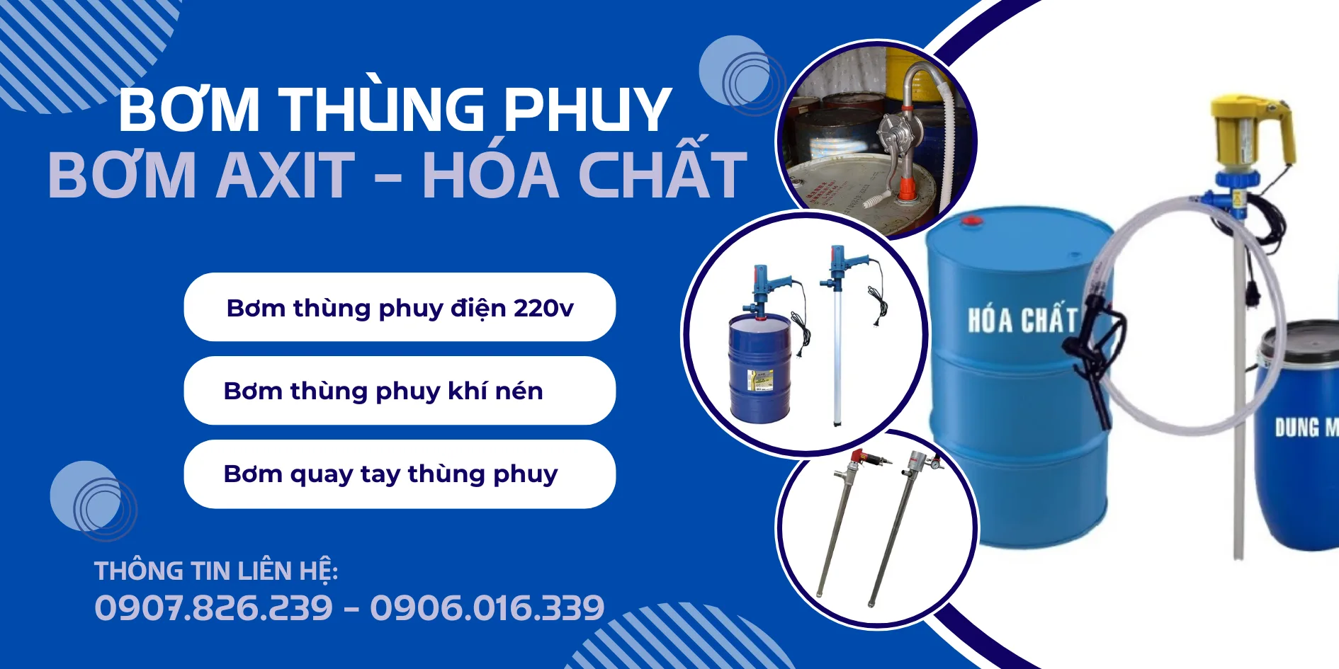 bơm thùng phuy bơm axit hóa chất