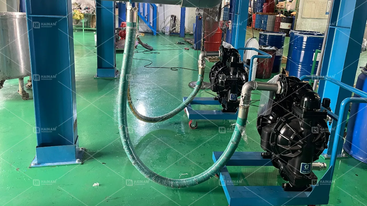 chọn bơm màng khí nén theo môi trường