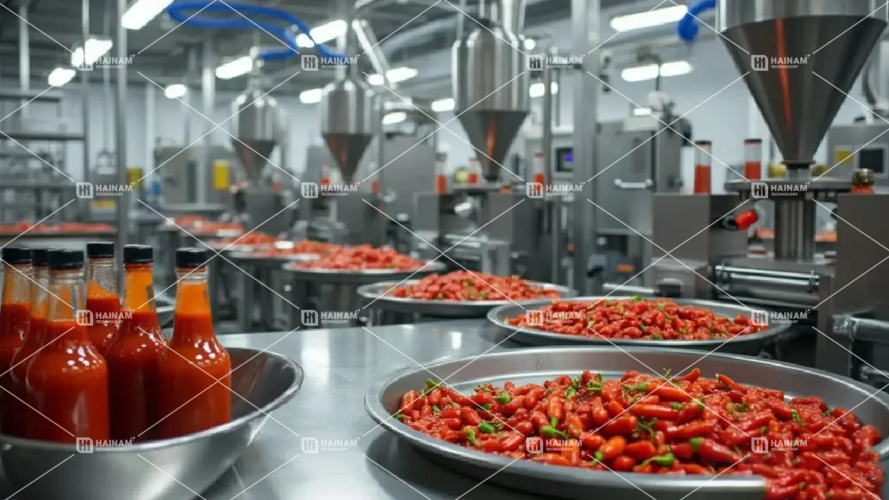 dây chuyên sản xuất tương ớt