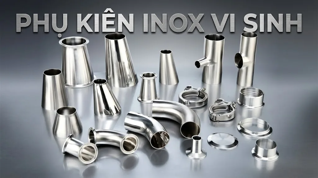 phụ kiện inox vi sinh 304, 316 chính hãng, đa dạng chủng loại