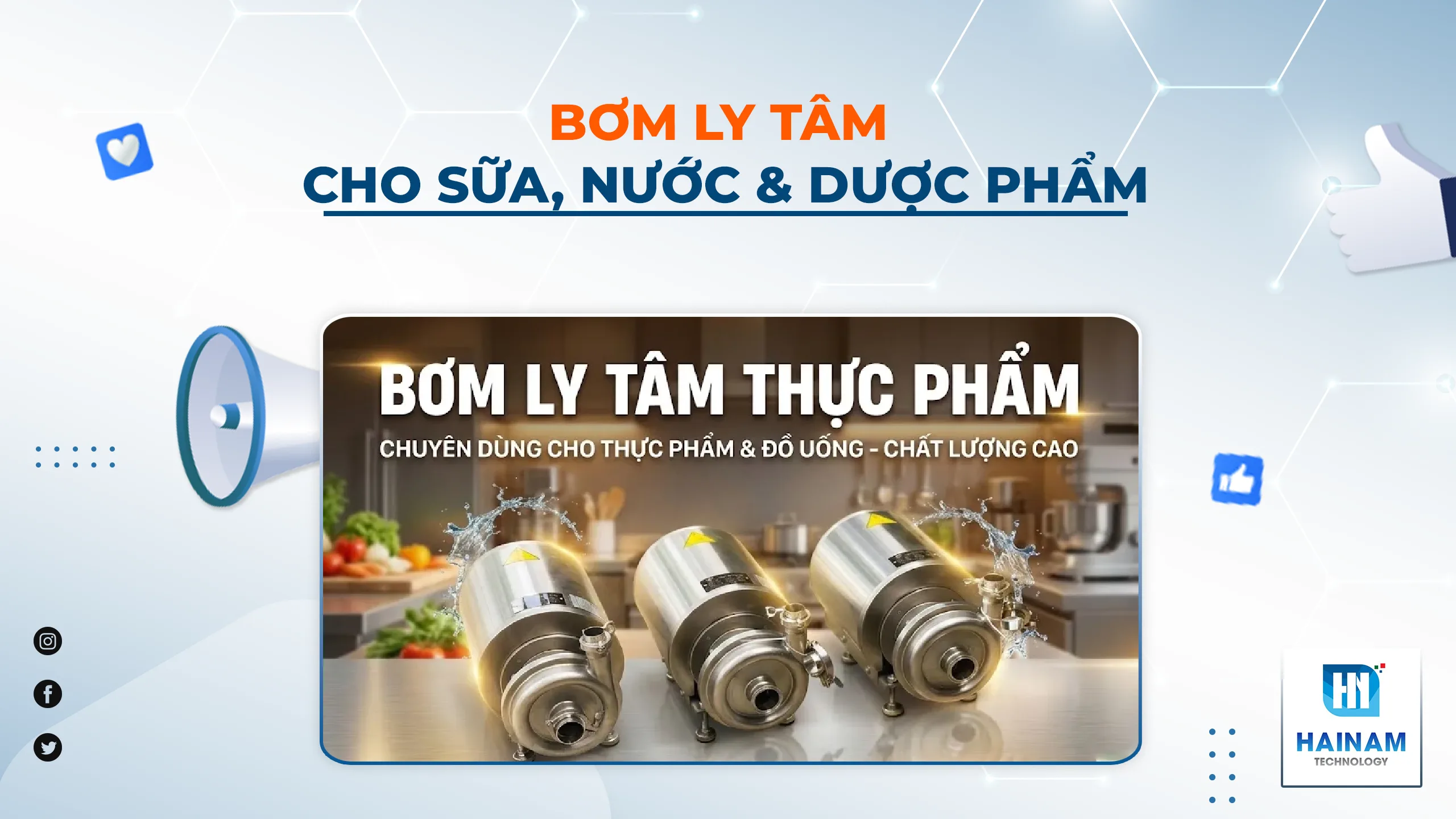 Bơm Ly Tâm Cho Sữa, Nước Giải Khát & Dược Phẩm