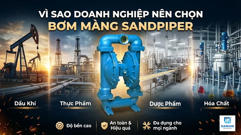bơm màng sandpiper đa dạng mọi ngành